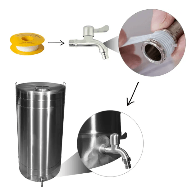 Butoi din inox cu capac flotant, capacitate 102L, Tehno Ms #717 - ZEP.RO - Ți-e la îndemână!