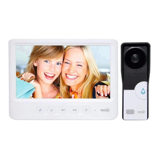 Interfon video 7” (17,5 cm), 12V, dimensiuni 40 x 119 x 30 mm  color, alb, DPV 26