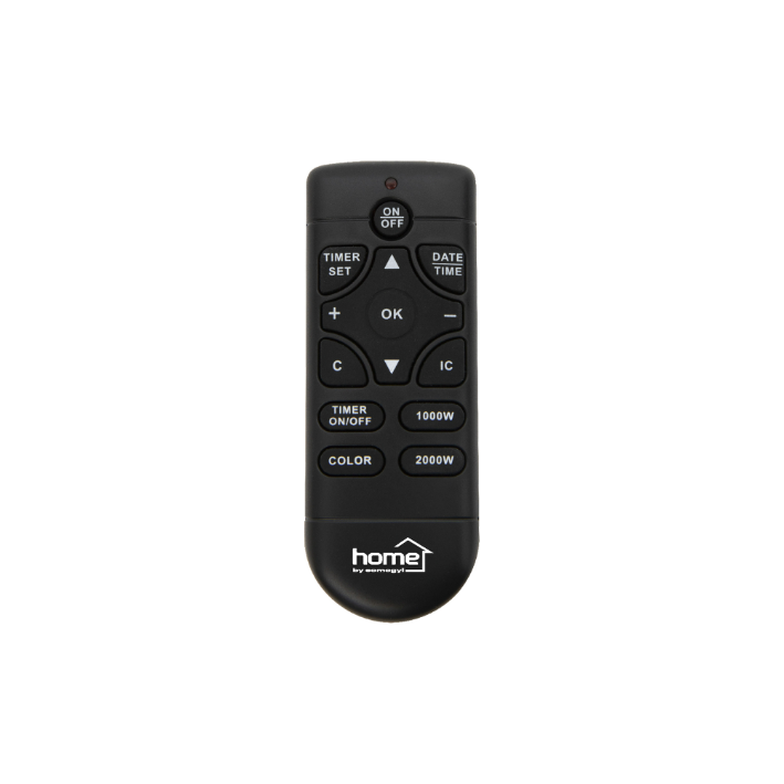 Semineu electric incorporabil sau montabil pe perete, 2000W, flacara color, efect lemn arzand, termostat electronic, program saptamanal, telecomanda, protectie supraincalzire