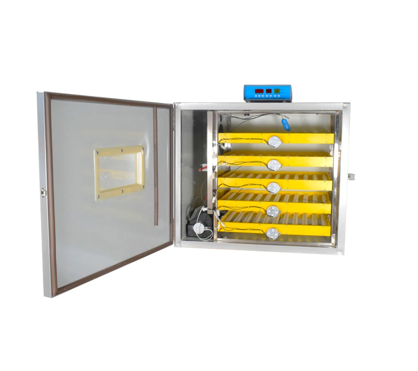 Incubator profesional ZEP MS-350 cu invertor, 350 oua, intoarcere automata, control temperatura si umiditate