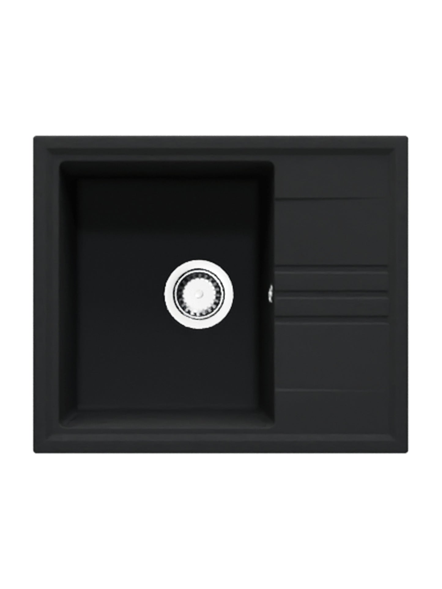 Chiuveta de bucatarie din granit Alina - negru metalic