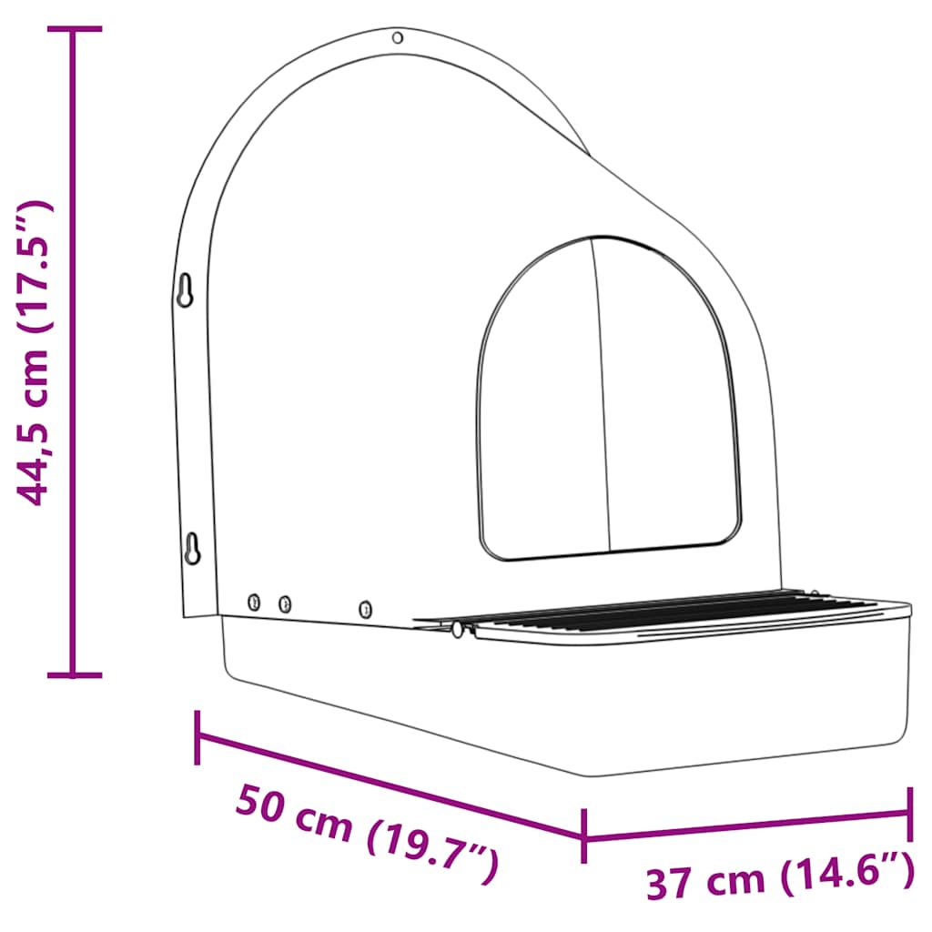 Cuibar gaini ZEP NG07 din plastic, montaj pe perete, ventilatie laterala
