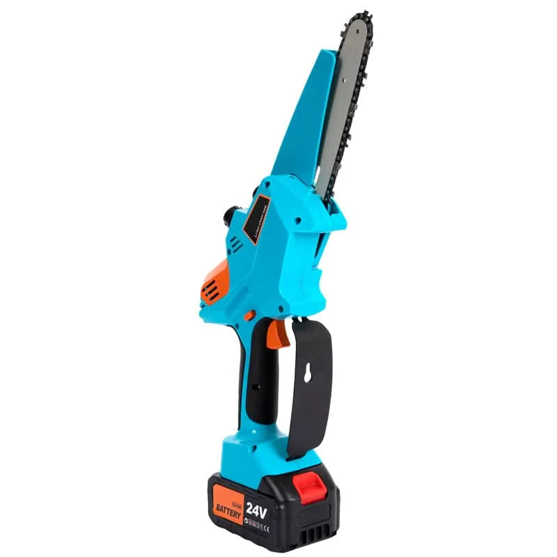 Mini drujba cu acumulator ZEP Ieto, 24V, lama 4 inch, 2 baterii 6Ah, sistem ungere si LED