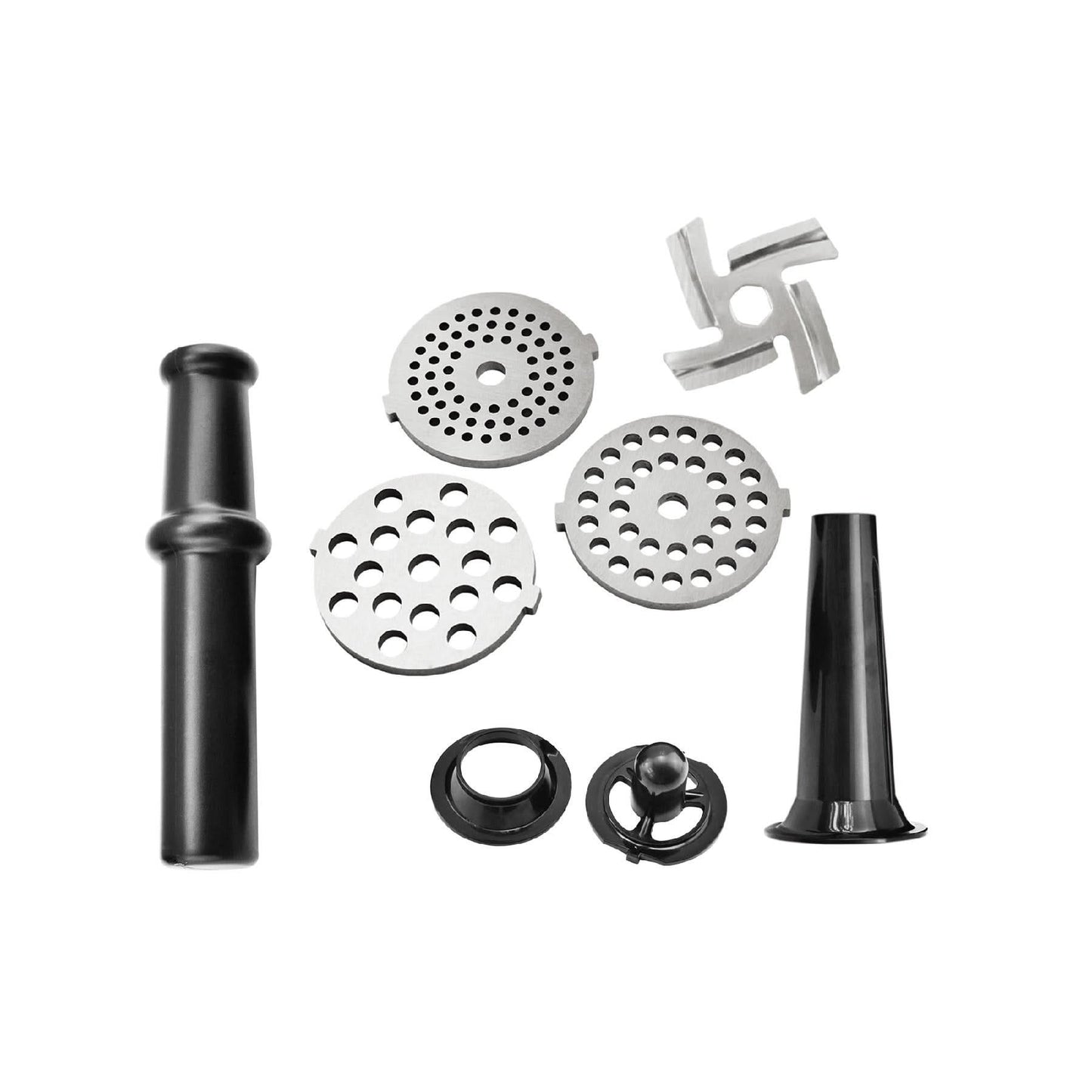 Masina de tocat carne HG HD 1300, 1300W, 1600 g/min, 3 site inox, accesorii carnati si kebbe, functie revers