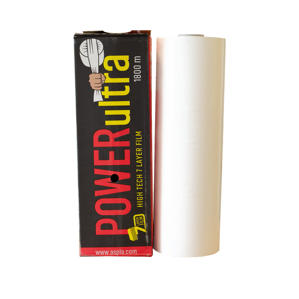 Folie stretch baloti alba Power Ultra 22 microni, 0,75 x 1800 m, PROFESIONAL