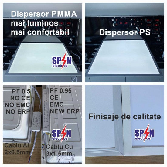 Panou LED Slim, 48W, 3840 lm, 595x595x9 mm, 4100K