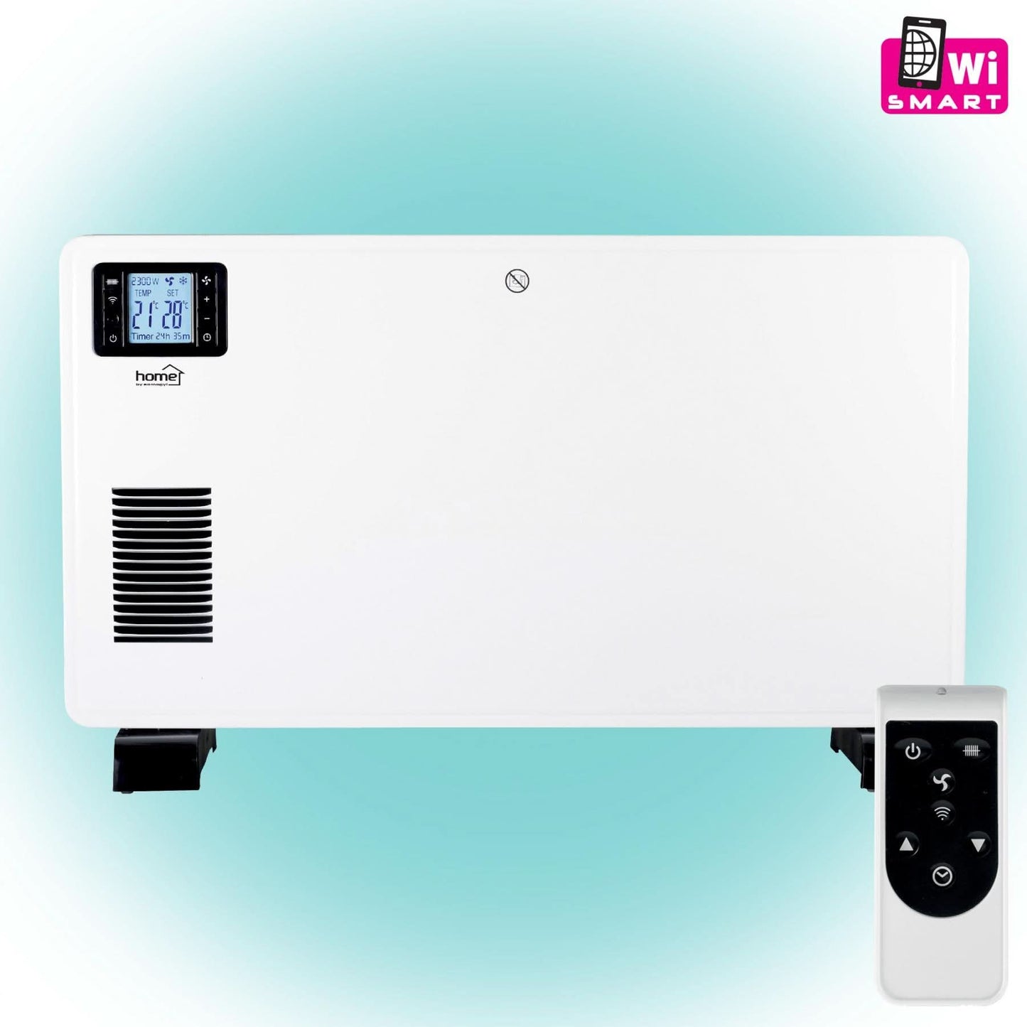 Convector electric Smart FK 350 WiFi, 2300W, 3 trepte, termostat digital, control prin aplicatie, telecomanda, cu turboventilator