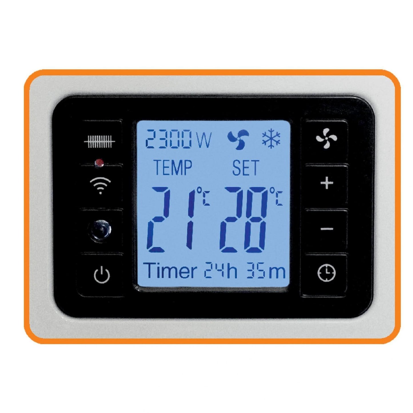 Convector electric Smart FK 350 WiFi, 2300W, 3 trepte, termostat digital, control prin aplicatie, telecomanda, cu turboventilator