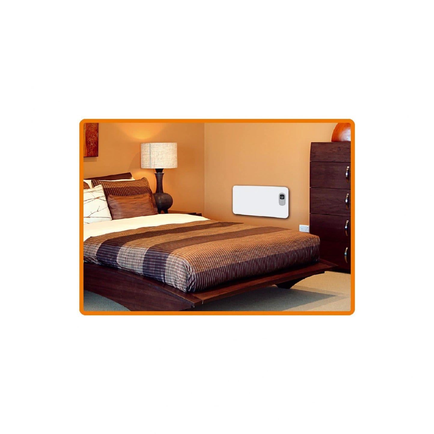 Radiator Electric Smart FK 410 WIFI, 500W / 1000W, Control prin aplicatie, Termostat electronic, IPX4, Temporizator, Protectie copii, Montaj pe perete sau pe picioare