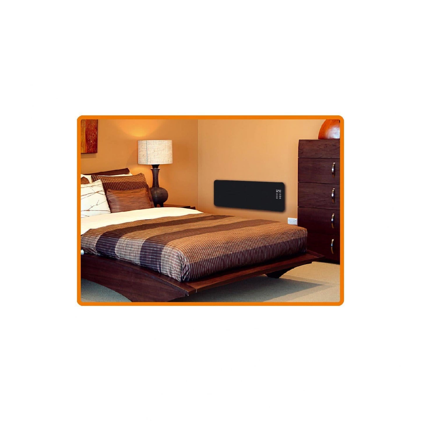 Radiator electric smart FK 430 WIFI, 2000W, control prin aplicatie, sticla securizata, montaj pe perete sau podea, WiFi, termostat electronic, IPX4