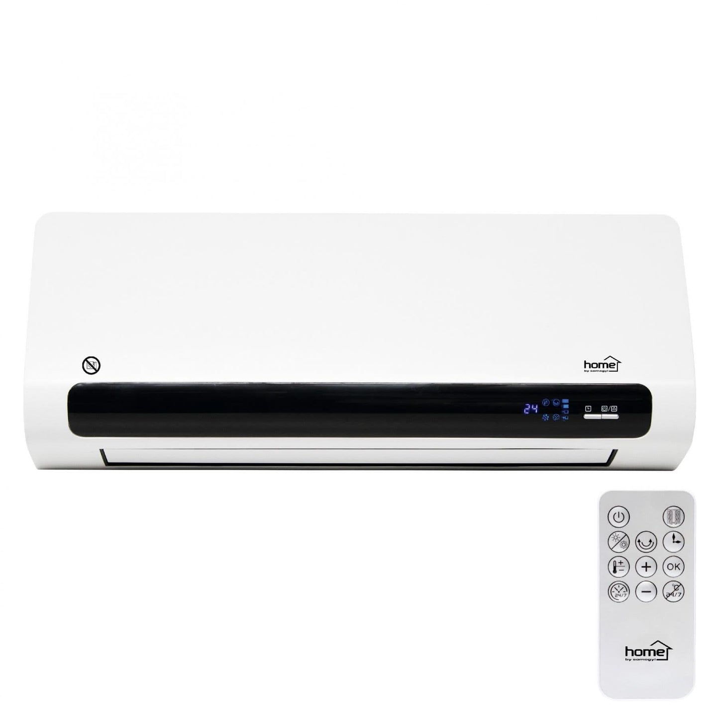 Aeroterma de perete FKF 65221, 2200W, cu ventilator, termostat digital, program saptamanal si telecomanda