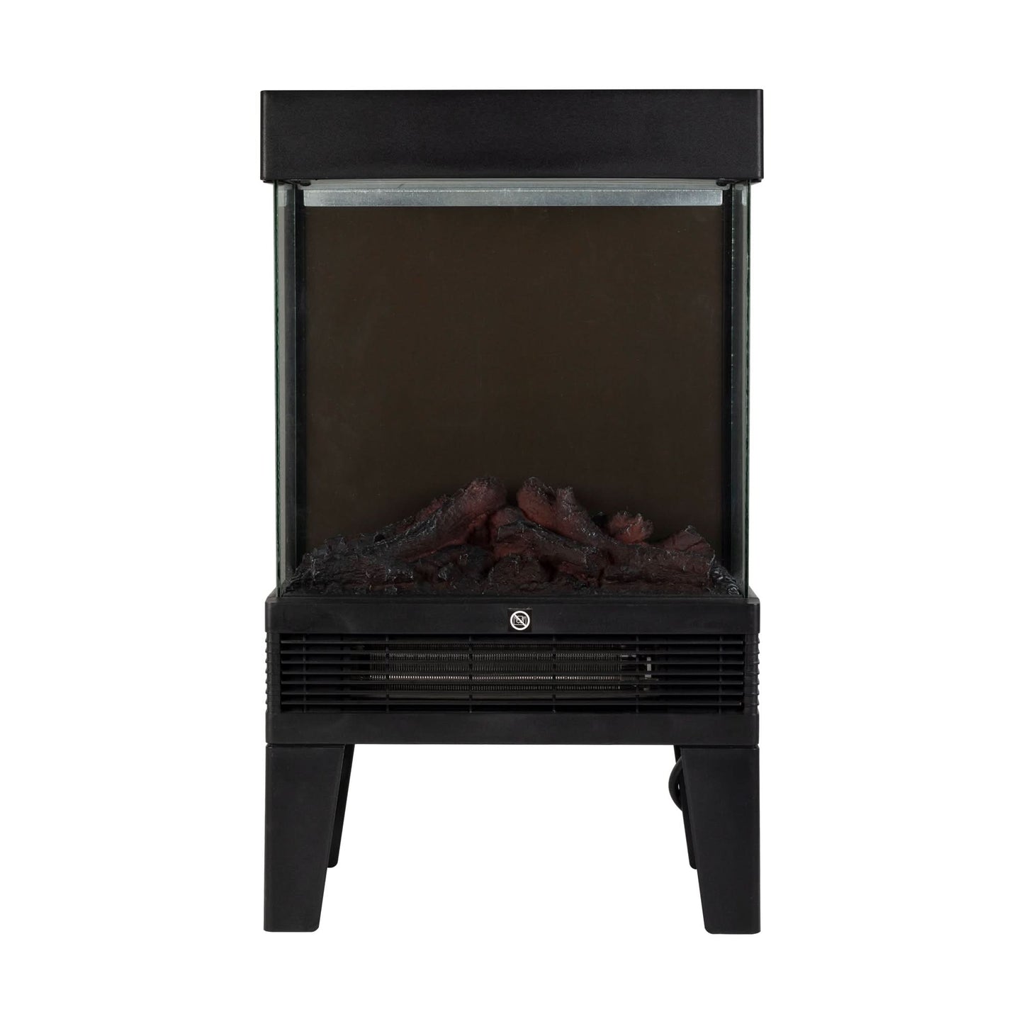 Semineu electric Home FKK 07, 1200W, focar sticla, 2 trepte incalzire, termostat mecanic, protectie supraincalzire, negru