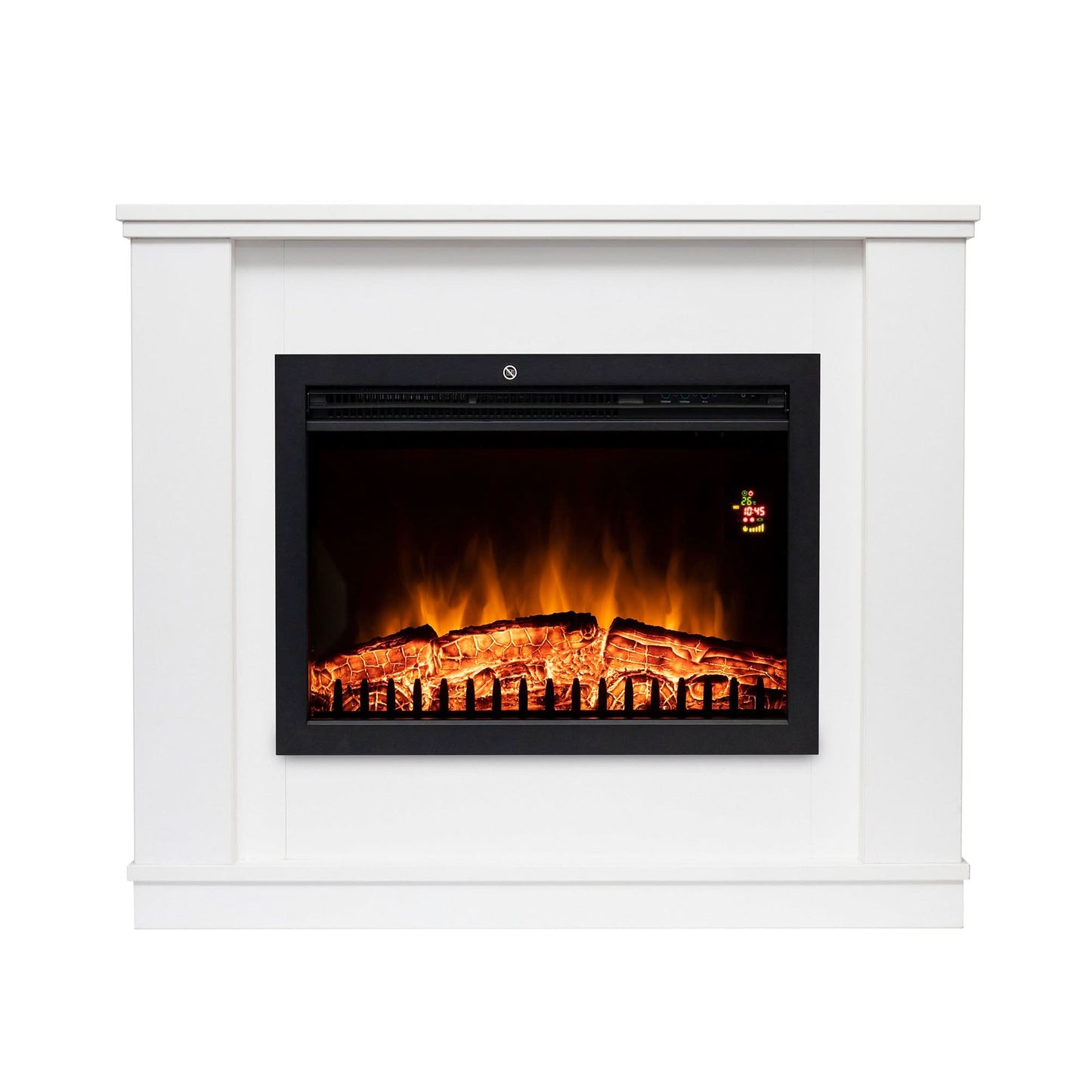 Semineu Electric BORA BORA FKK, 1000W / 2000W, Termostat Electronic, Efect Flacara LED, Telecomanda, Program Saptamanal, Culoare Lemn PAL