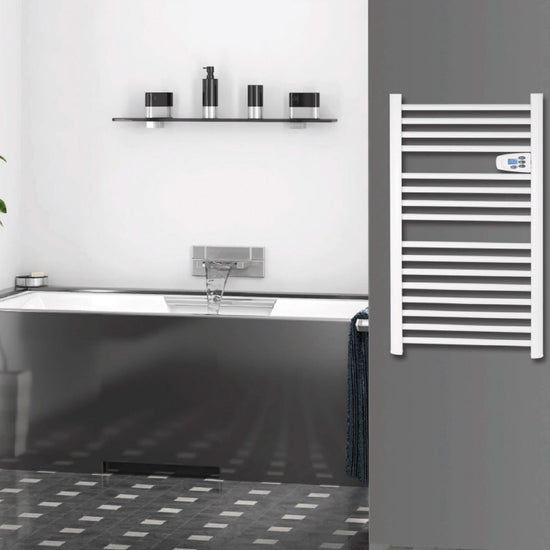 Uscator electric prosoape baie Home FKTW 501, 500W, panou LCD, programare saptamanala, montaj perete, alb