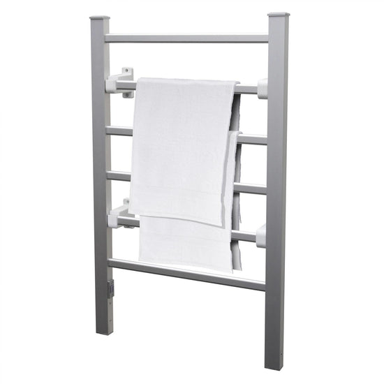 Uscator electric de prosoape FTW 2, 100W, 6 tije, montaj pe perete sau cu picioare, protectie IPX1, oprire automata, alb