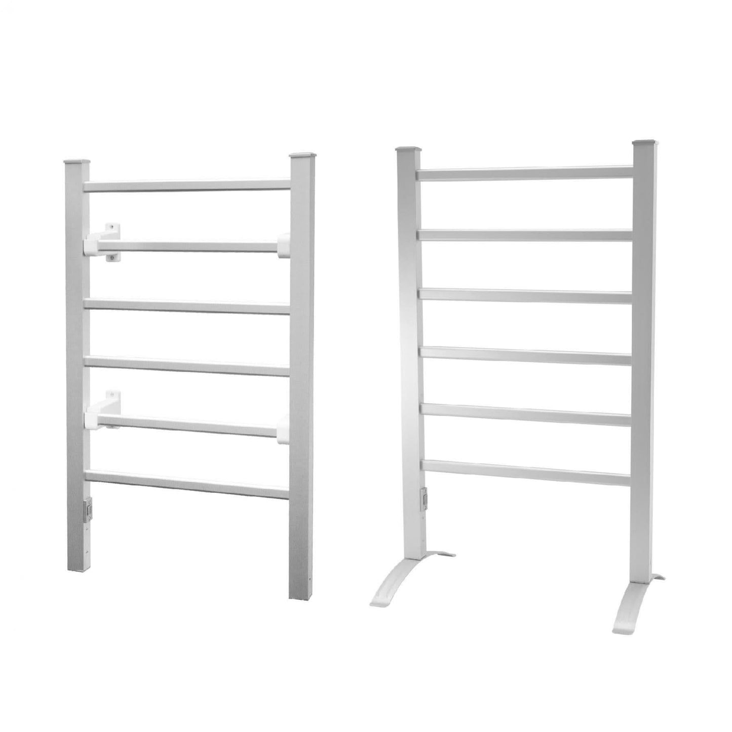 Uscator electric de prosoape FTW 2, 100W, 6 tije, montaj pe perete sau cu picioare, protectie IPX1, oprire automata, alb