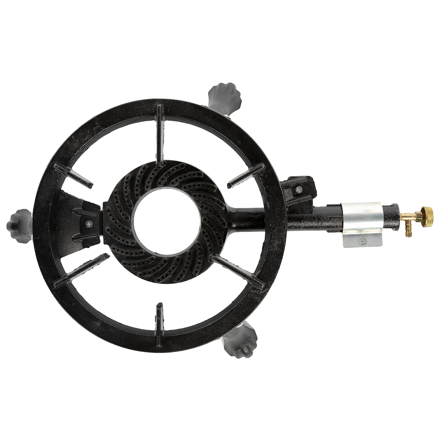 Pachet arzator ZEP pirostrie 3 picioare fonta + Set regulator reglabil butelie GPL cu furtun 2 m si accesorii