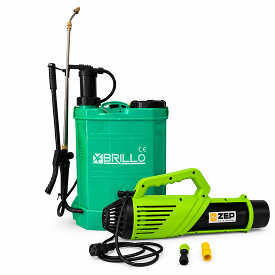 Set pompa stropit Brillo 14L 2 in 1 + atomizor electric ZEP 12V 80W