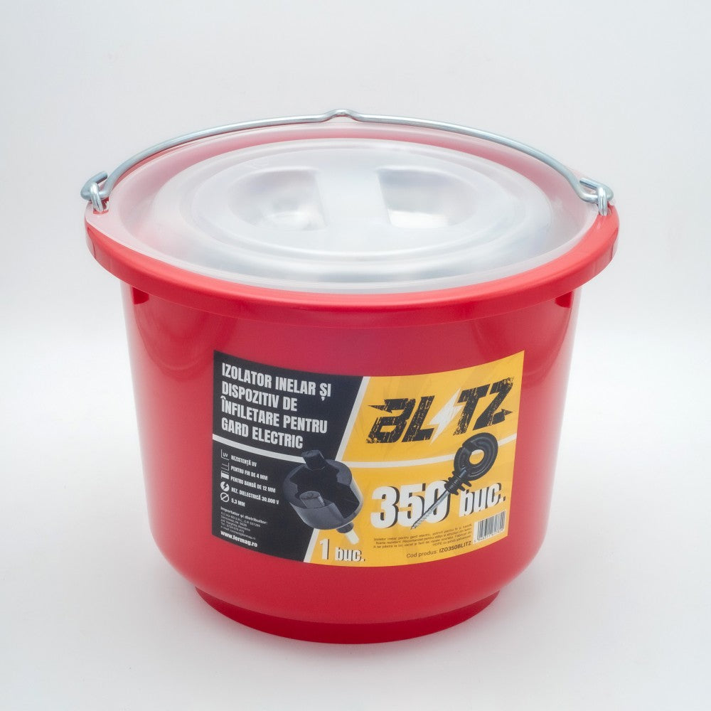 Set 350 izolatori gard electric tip inel Blitz cu infiletare