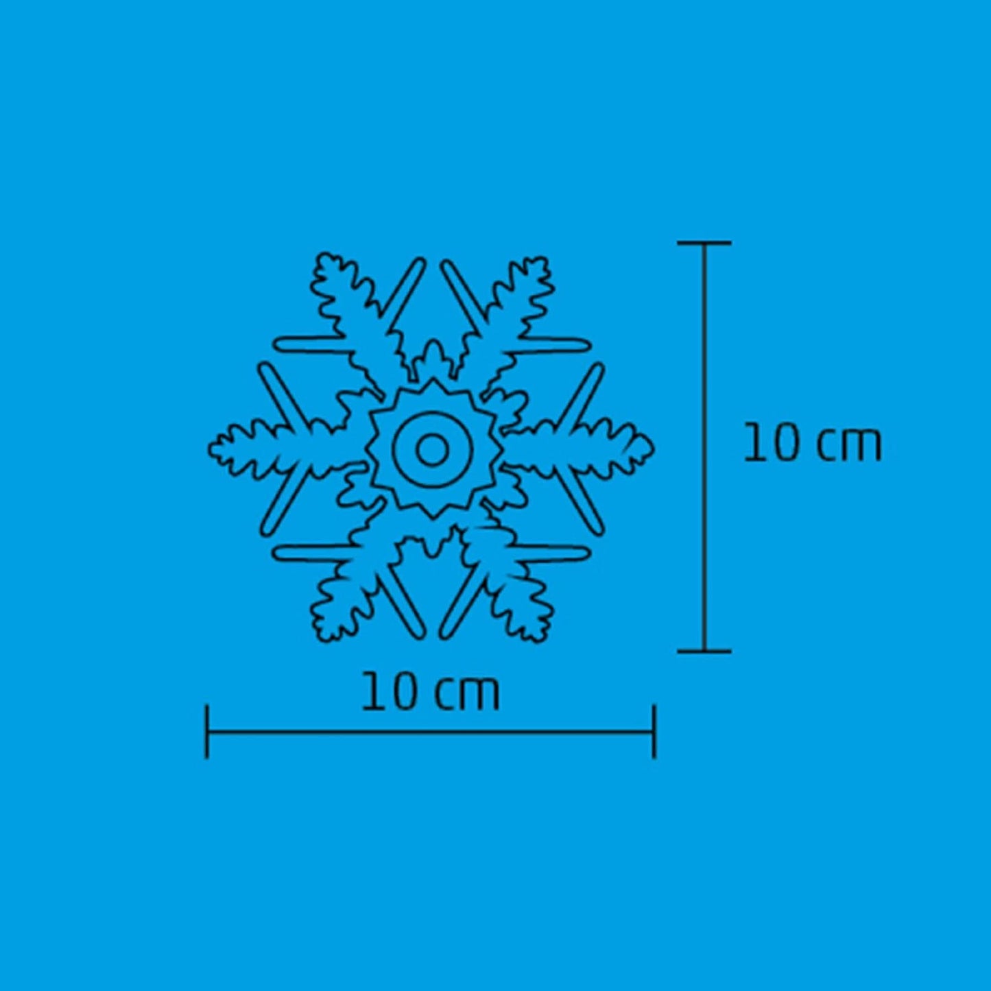 Decor pentru fereastra tip fulg de nea cu LED, Home Zep, 10 x 10 cm, pe baterii