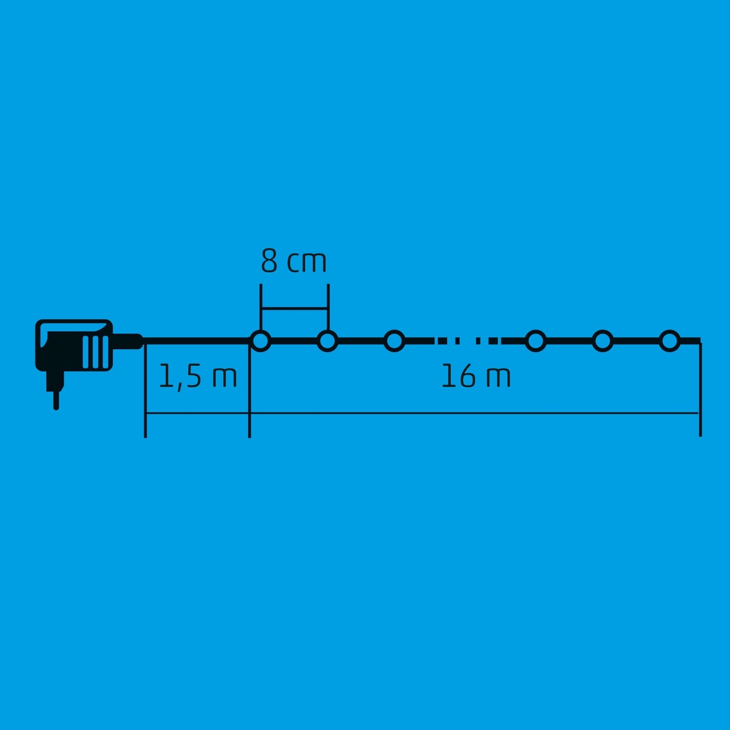 Ghirlanda Luminoasa 200 LED Home Zep 16m Multicolor 230V pentru Interior KII 200/WW