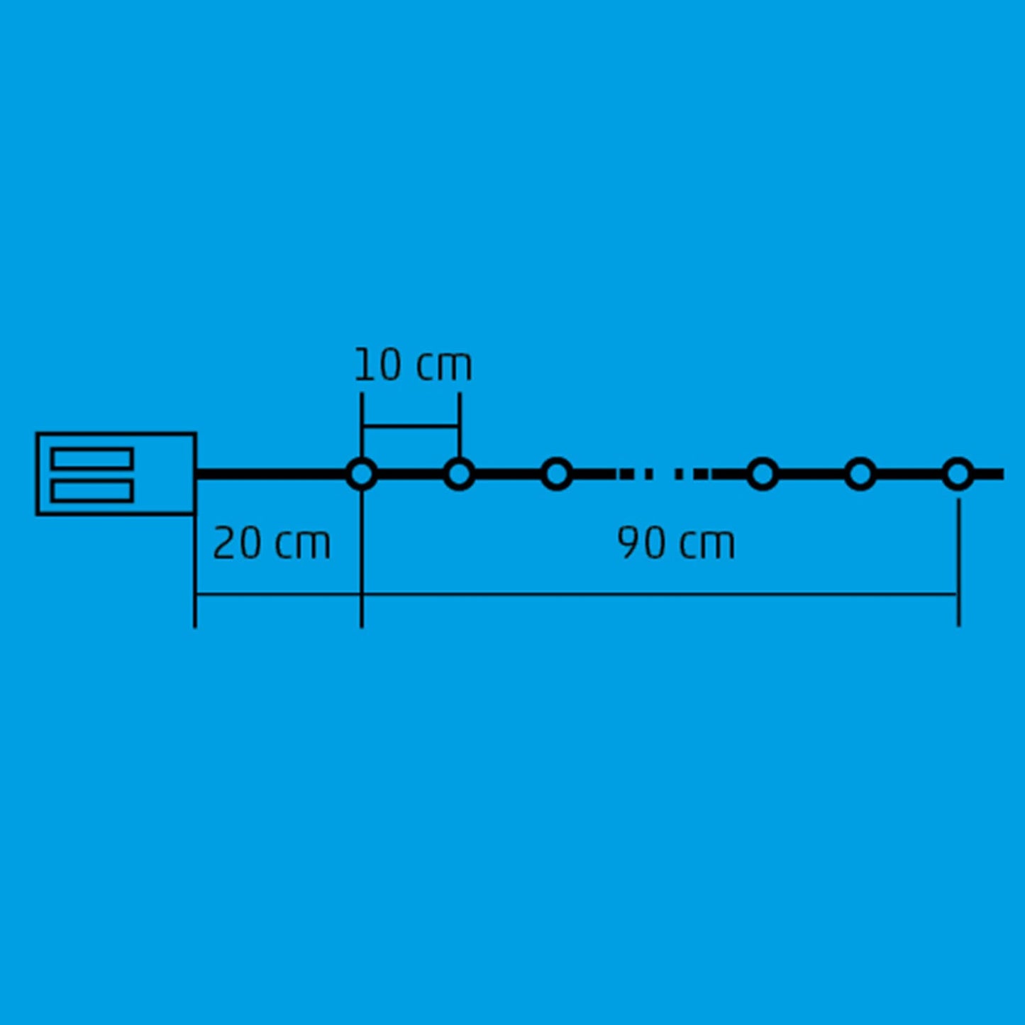 Ghirlanda cu stelute mini, 10 LED-uri Home Zep, 90cm, pe baterii
