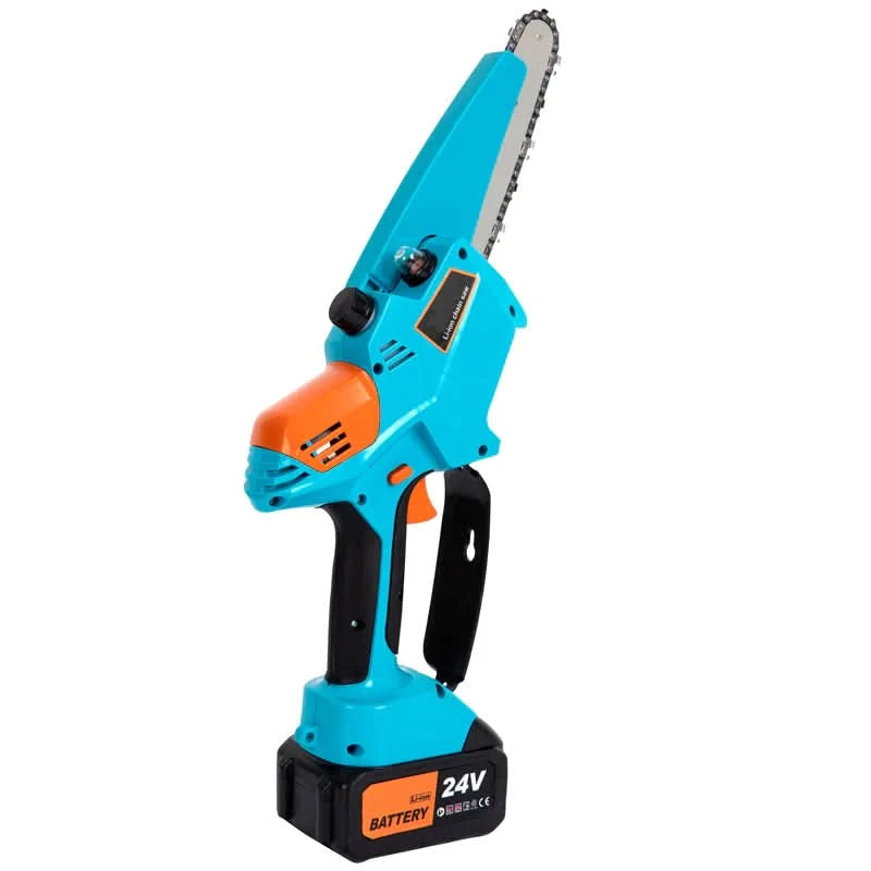 Mini drujba cu acumulator ZEP Ieto, 24V, lama 4 inch, 2 baterii 6Ah, sistem ungere si LED