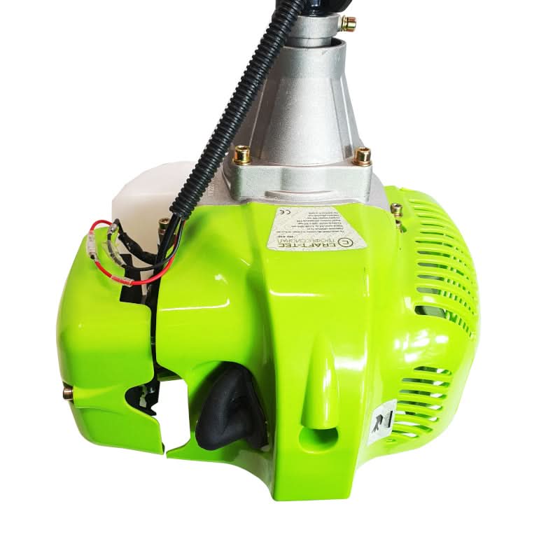 Motocoasa benzina Craft-Tec X5600, 7.6 CP, 5.6 kW, 2 timpi, tambur fir, disc metal 3 lame, banda sustinere tip centura