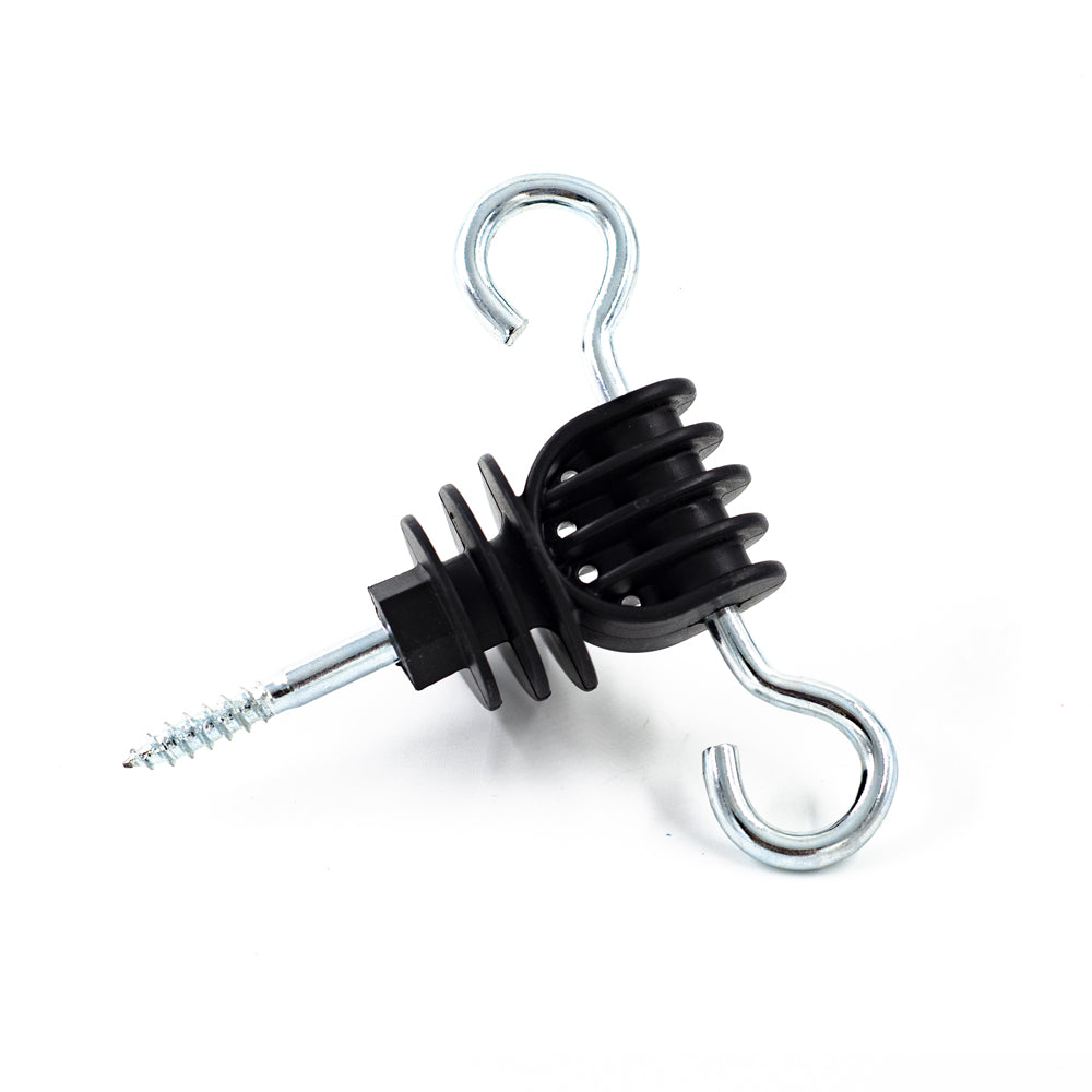 Set 4 izolatori poarta gard electric 360° pentru stalpi lemn