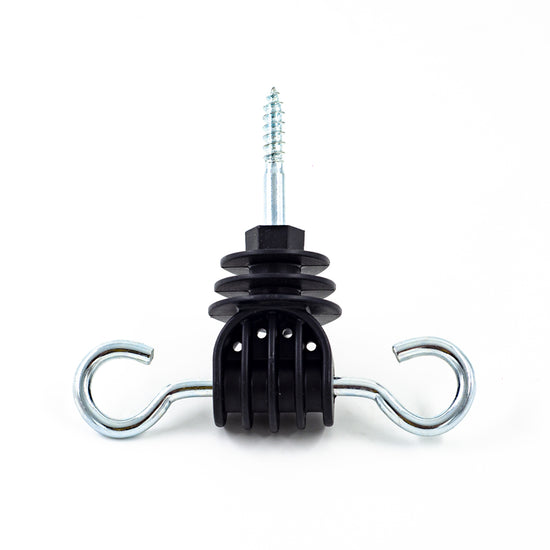 Set 4 izolatori poarta gard electric 360° pentru stalpi lemn