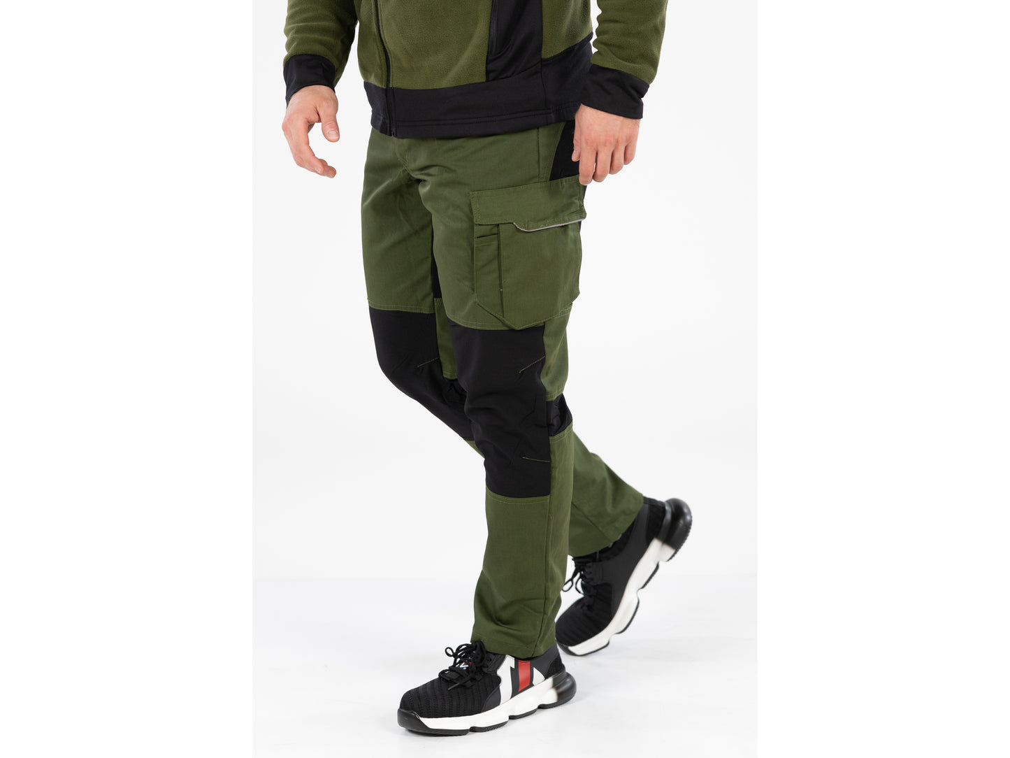 PANTALON DE LUCRU STRETCH. VERDE 3XL