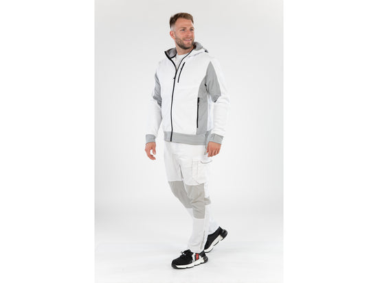 JACHETA FLEECE CU GLUGA SARNA ALBA 2XL