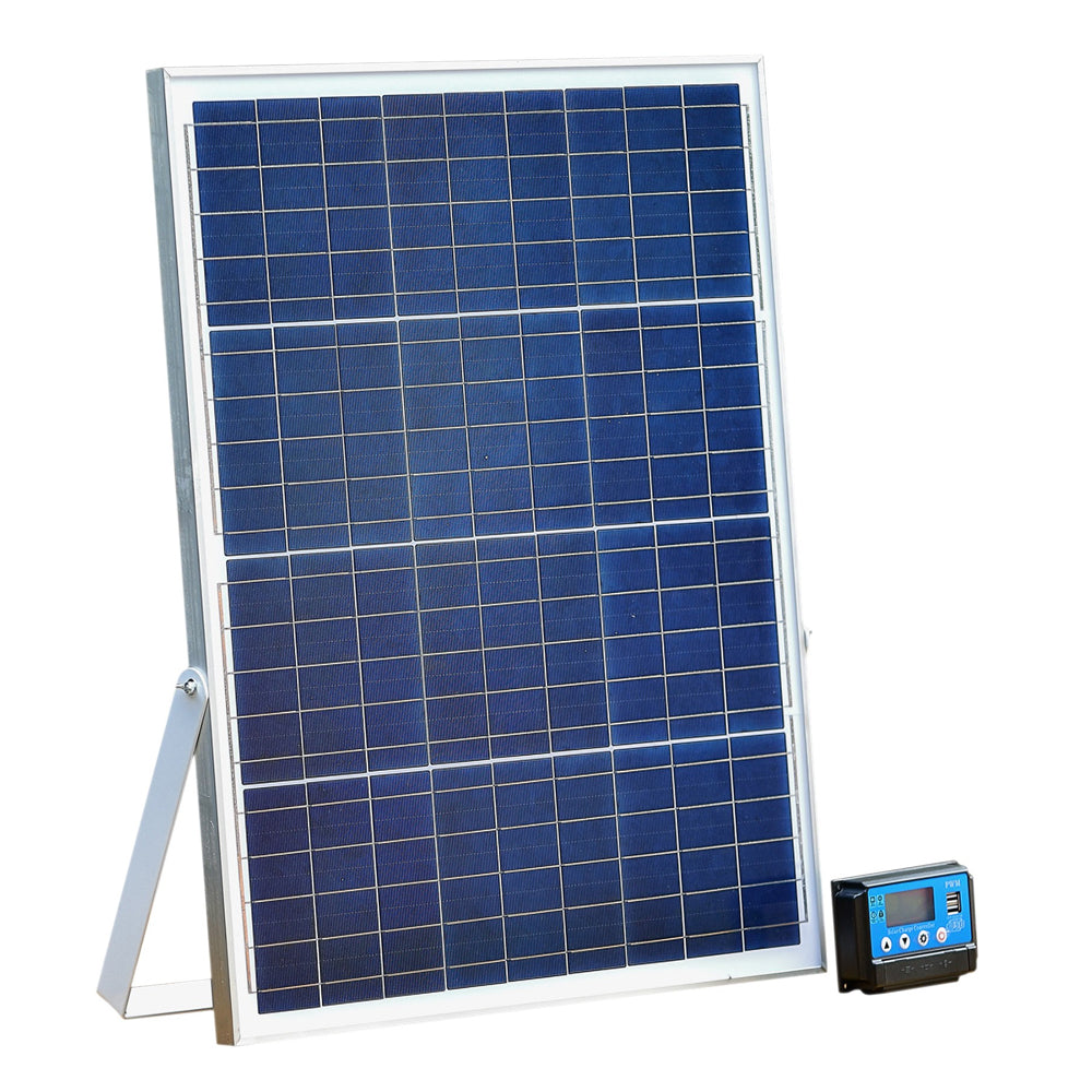 Panou fotovoltaic policristalin ZEP 50W 18V cu controller incarcare, kit solar off-grid