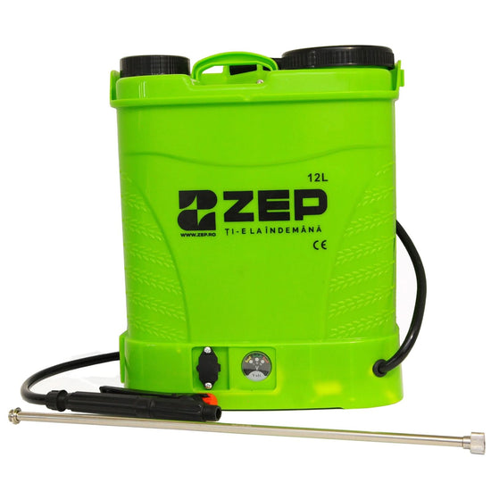 Pompa de Stropit cu Acumulator ZEP 12L, 8Ah, cu Atomizor Electric 80W, Lance Inox Telescopica, 5.5 Bar