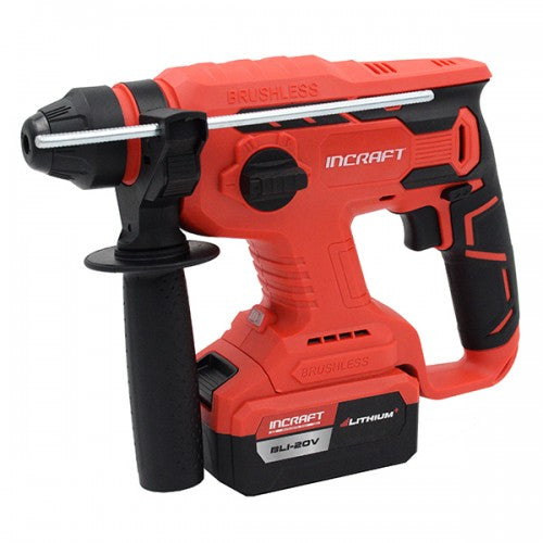 Ciocan rotopercutor cu acumulator 20V Incraft HK-20V 2J SDS+ motor fara perii 5Ah