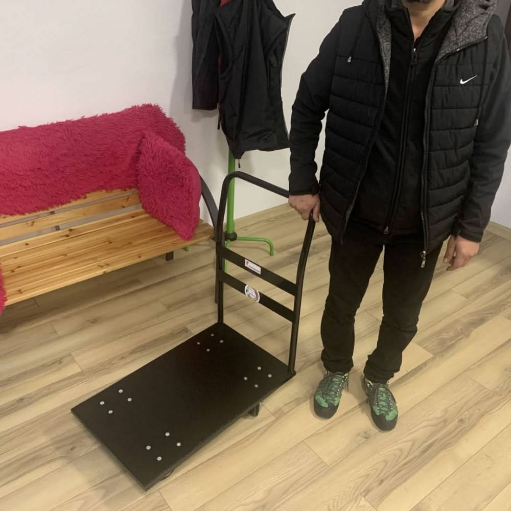 Carucior transport marfa VivaTechnix VMD-1012, platforma Tego 18 mm, 150 kg, roti 125 mm