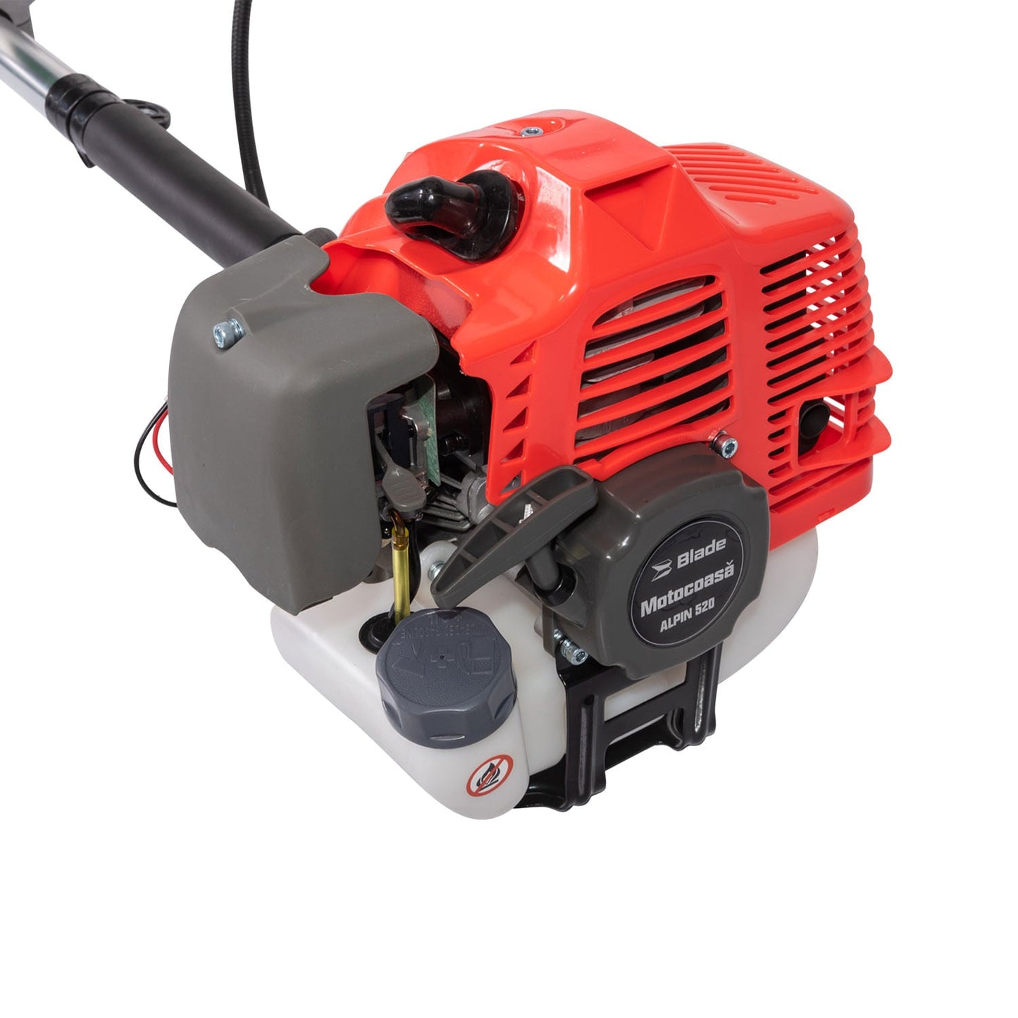 Motocoasa benzina Blade Alpin 520, 3CP, 52cc, 7 accesorii, ham profesional, 3 uleiuri incluse