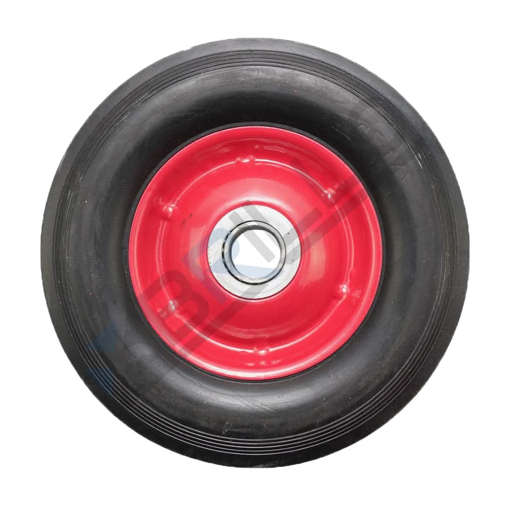 Roata carucior 6 inch, cauciuc brut cu rulment integrat