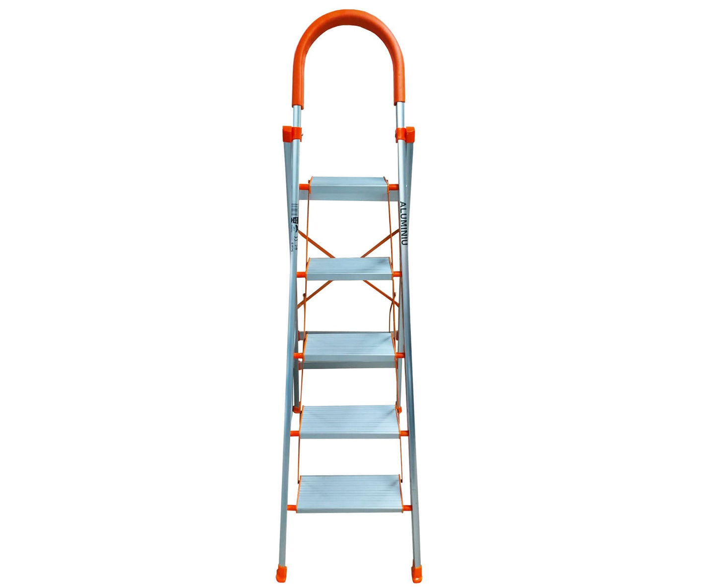 Scara pliabila Broman cu 5 trepte, aluminiu, 125 kg, 122.5 cm