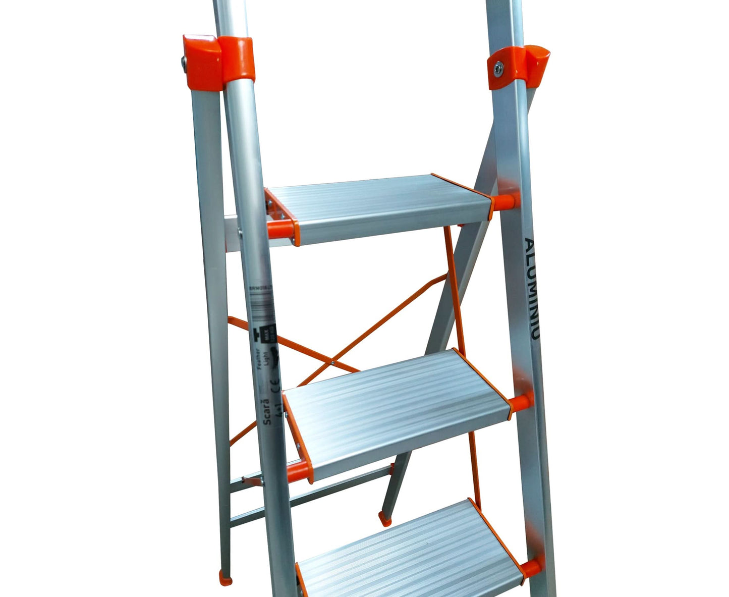 Scara pliabila Broman cu 5 trepte, aluminiu, 125 kg, 122.5 cm