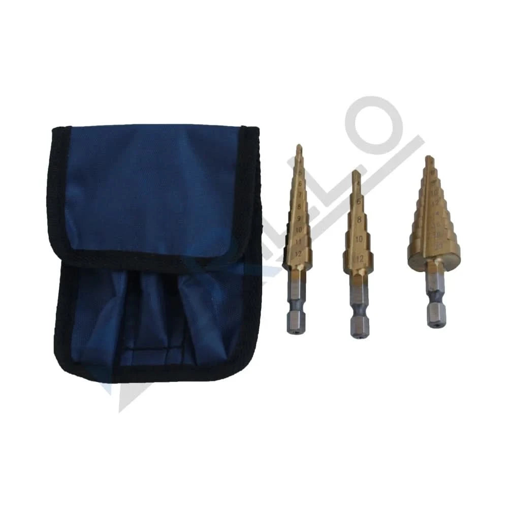 Set 3 burghie in trepte, 4-32 mm, pentru table, otel si plastic
