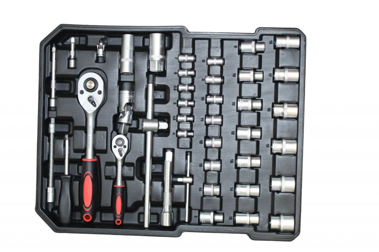 Trusa scule Yamamoto YM-399, 399 piese, troller cu roti, crom-vanadiu