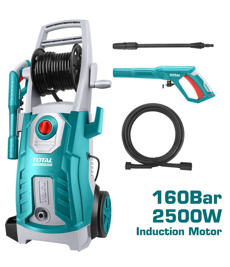 Aparat de spalat cu presiune TOTAL 2500W, 160 bar, 6.7 l/min, motor inductie cu cupru