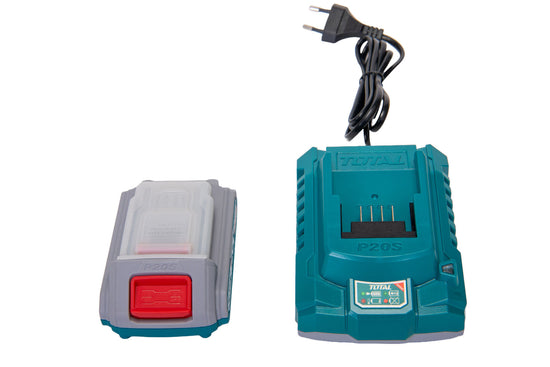 Trimmer gard viu TOTAL 20V, lama 450 mm, cu acumulator si incarcator
