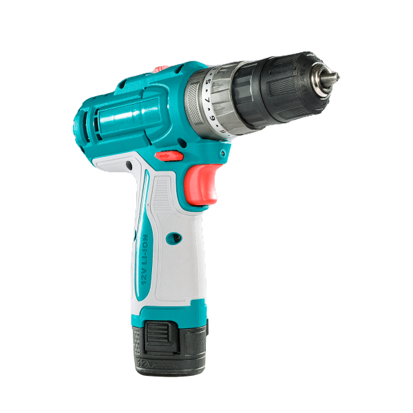 Masina de gaurit cu percutie TOTAL 12V, 20 Nm, 2 trepte viteza, 2 baterii 1.5Ah, fara incarcator