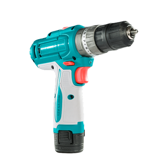 Masina de gaurit cu percutie TOTAL 12V, 20 Nm, 2 trepte viteza, 2 baterii 1.5Ah, fara incarcator