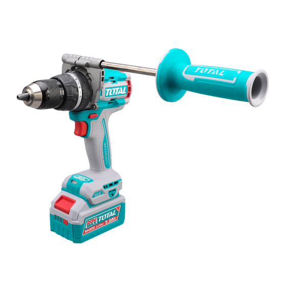 Masina de gaurit cu percutie TOTAL 20V, brushless, 166 Nm, 2 acumulatori 5.0Ah, incarcator inclus