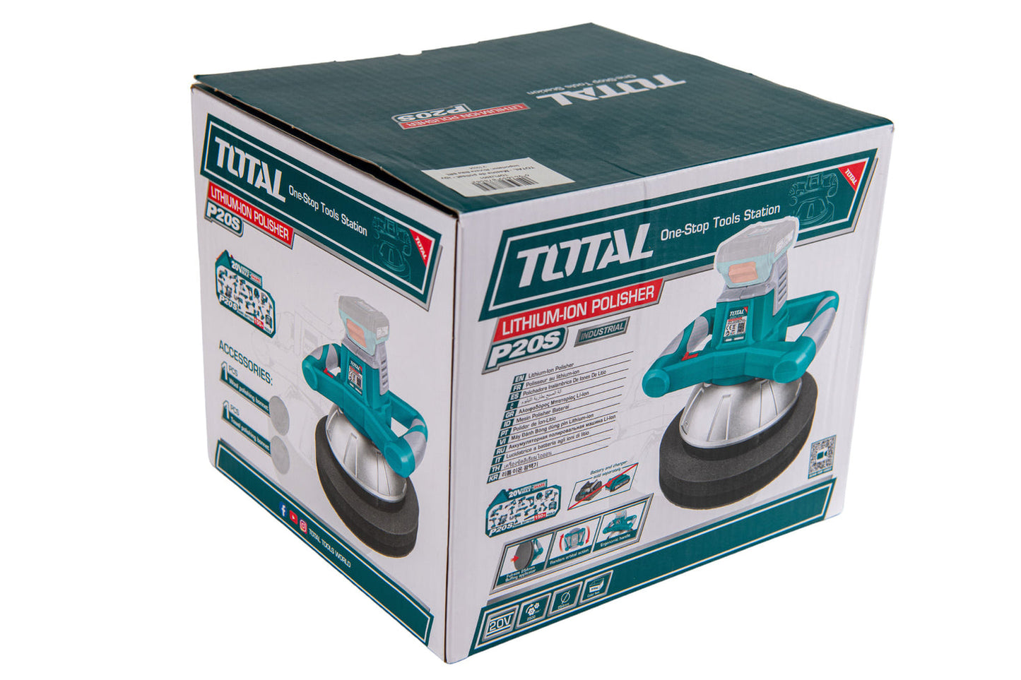 Masina de polisat profesionala TOTAL 20V, 254 mm, 2500 rpm – fara acumulator si incarcator