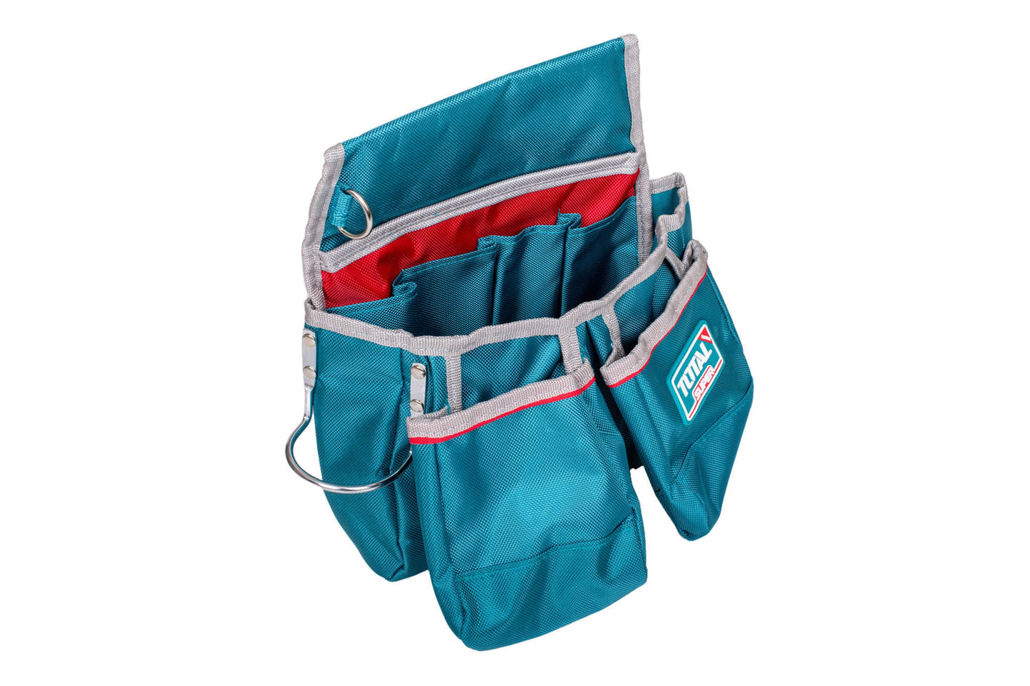 Set transport unelte TOTAL 5 piese – rucsac, geanta, vesta, centura, suport bormasina