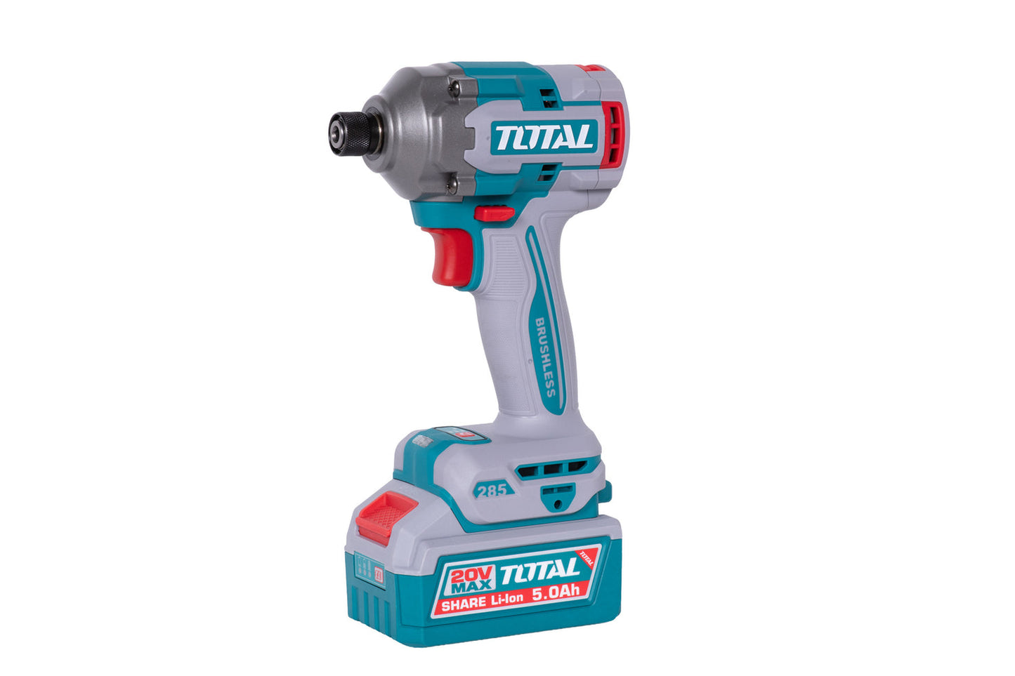 Kit Combo TOTAL 20V Brushless cu 3 unelte, 2 baterii 5.0Ah, incarcator si accesorii